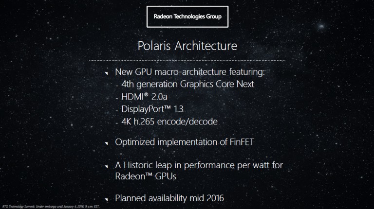 AMD ยืนยัน Polaris GPU วางขายก่อนเดือนกันยายนปีนี้