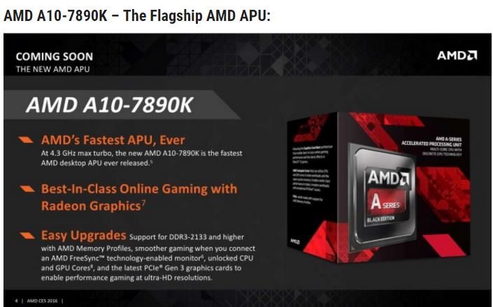 AMD สรุปสินค้าที่เกี่ยวกับ Desk Top ใน 4 เดื่อนแรกของปี 2016