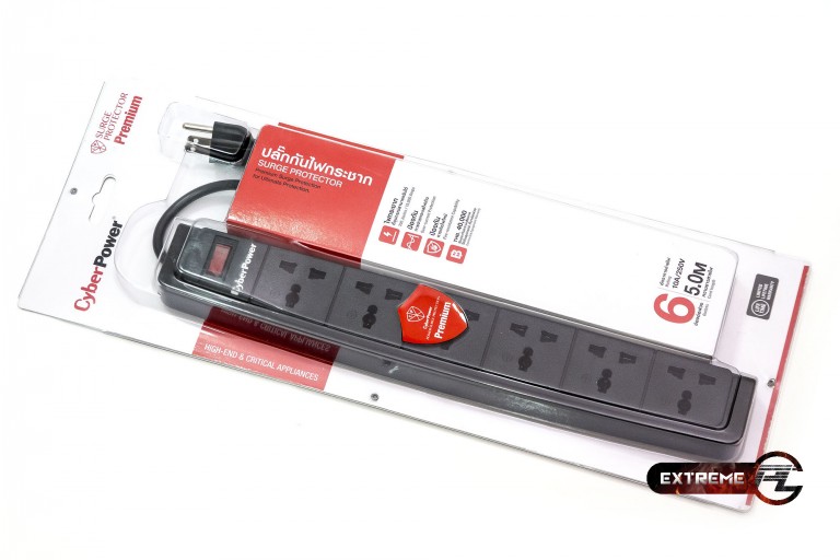 Review:CyberPower Surge Protector 6 Outllets 5M รางปลั๊กกันไฟกระชากที่น่าคบหา