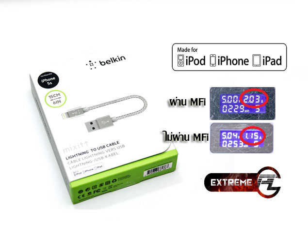 Review:belkin mixit lightning cable สายสั้นๆไว้พกพาที่ผ่านมาตราฐาน MFi