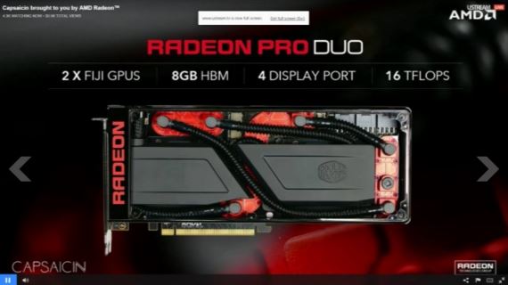 AMD Radeon Duo Pro Graphics Card เปิดตัว 26 เมษายน นี้