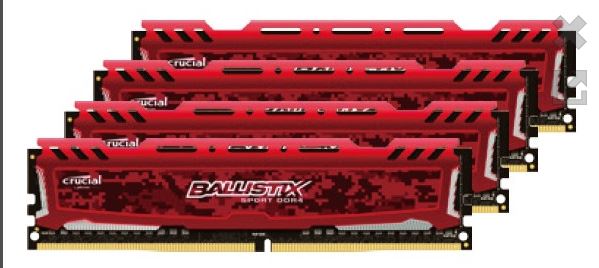 Crucial เปิดตัว Ballistix Sport LT Red DDR4 memory