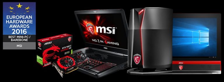 PR:MSI ได้รับรางวัลแห่งเกียรติยศอั่นยิ่งใหญ่ European Hardware Awards 2016