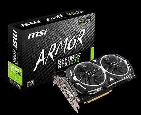 MSI เปิดตัวการ์ดจอรุ่น GeForce GTX 1070 เต็มรูปแบบครบทุกเซ็กเมนต์