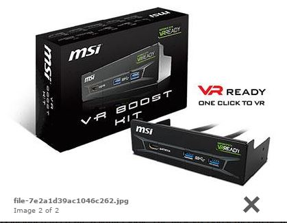 MSI ปล่อยของเล่นใหม่ VR Boost Kit