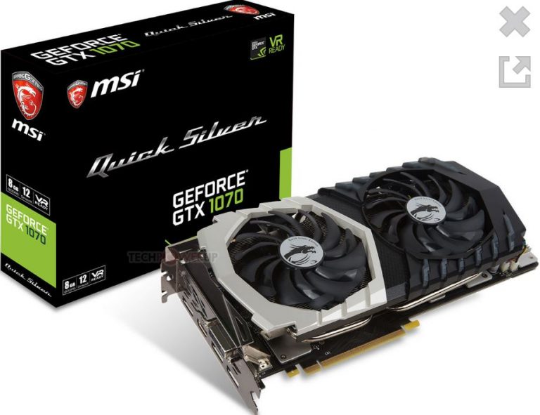MSI เปิดตัวการ์ดจอ  GeForce GTX 1070 Quick Silver Edition