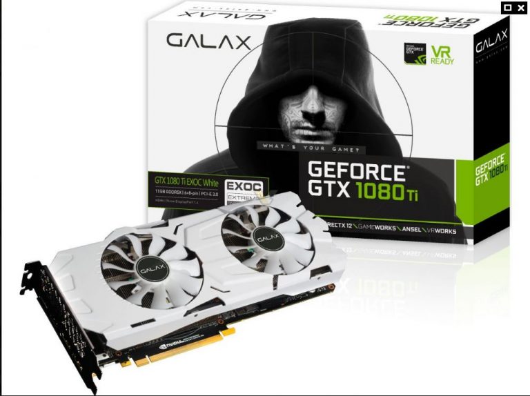GALAX เปิดตัวการ์ดจอ white edition รุ่น GeForce GTX 1080 Ti EXOC