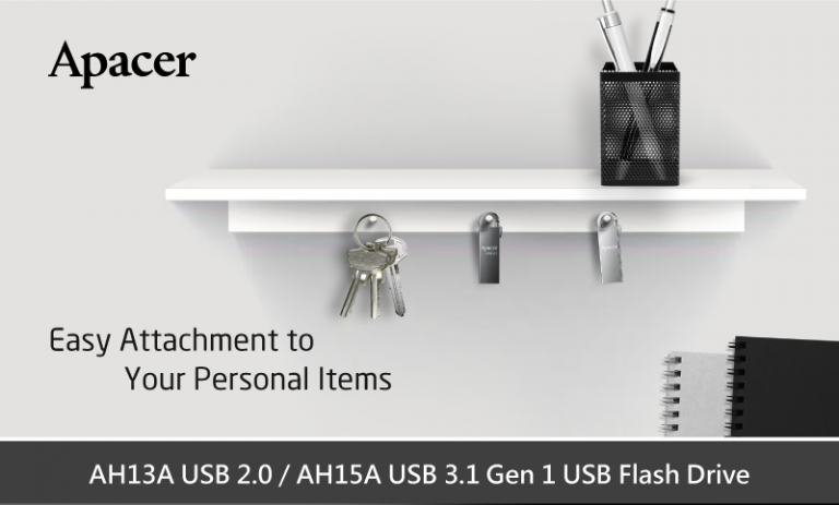 PR:Apacer เปิดตัว AH13A / AH15A แฟลชไดร์ฟ USB ที่สามารถห้อยเป็นพวงกุญแจติดของใช้ส่วนตัวได้อย่างลงตัว
