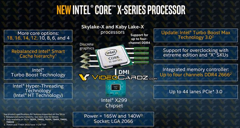 หลุดข้อมูล Skylake X, ตัวเรือธง i9 7980XE จะมีถึง 18 คอร์