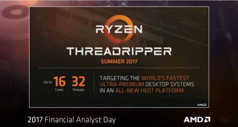 AMD เปิดเผย 16 Core Threadripper CPU ชิปที่แรงที่สุดสำหรับ High End Desktops