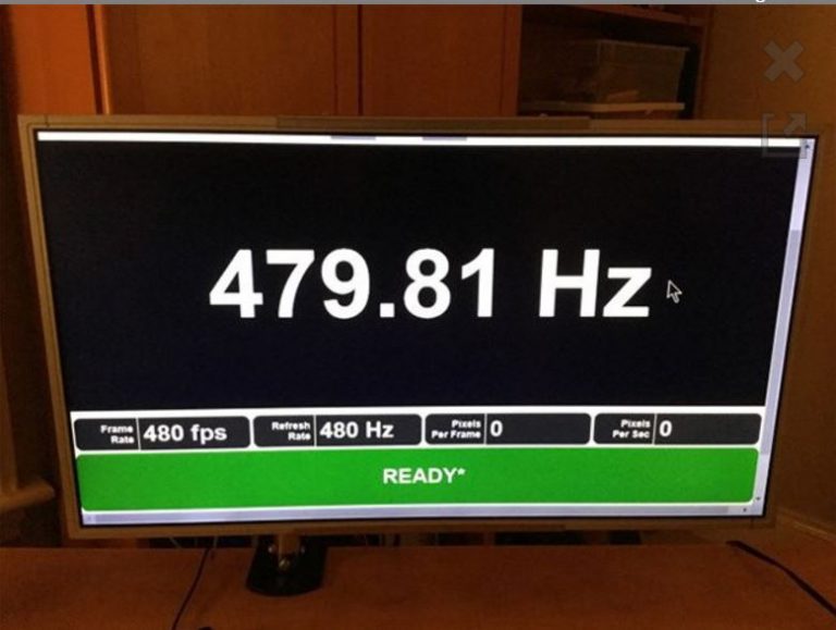 แรงหลุดจอกับมอนิเตอร์ตัวต้นแบบที่ 480 Hz