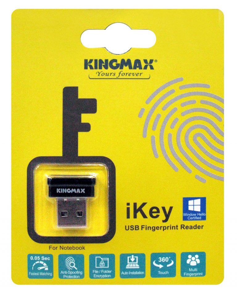 PR : KINGMAX เปิดตัว “iKey” อุปกรณ์อ่านลายนิ้วมือแบบ USB ขนาดเล็ก ที่ช่วยเก็บข้อมูลของคุณให้ปลอดภัย