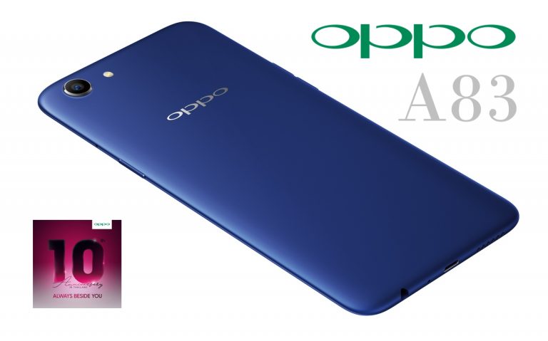 OPPO ฉลองครบรอบ 10 ปี มอบส่วนลดพิเศษซีรีย์ A83 2018  เป็นของขวัญแทนคำขอบคุณที่เดินเคียงข้างมาเสมอ