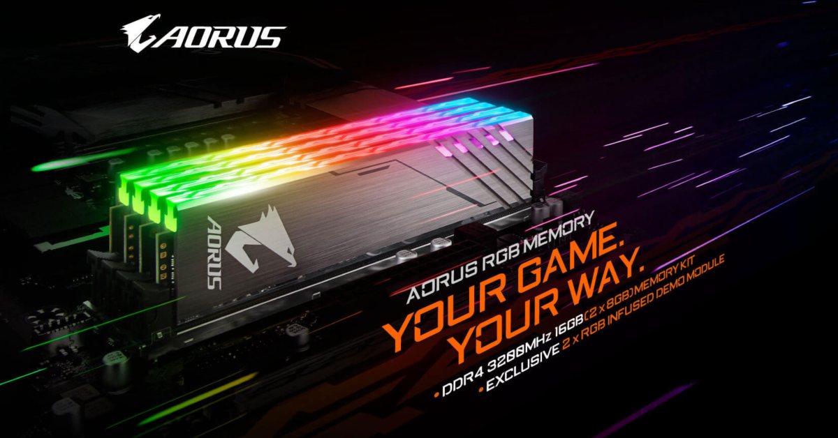 GIGABYTE เปิดตัว DRAM ด้วย AORUS RGB Memory DDR4 3200 16GB รองรับ XPM