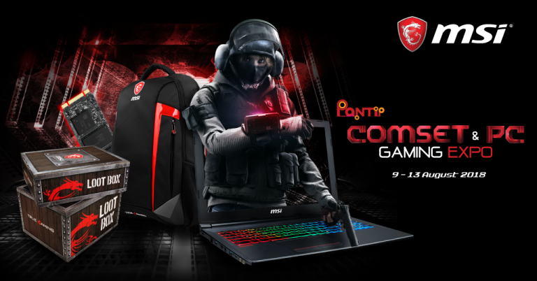 PR : MSI Gaming Notebook จัดโปรโมชั่นเอาใจคู่แม่ลูกตอนรับ” วันแม่แห่งชาติ “ กับงาน Comset&PC Gaming Expo @Pantip Pratunam ตั้งแต่วันที่ 9 -13 สิงหาคม 2561