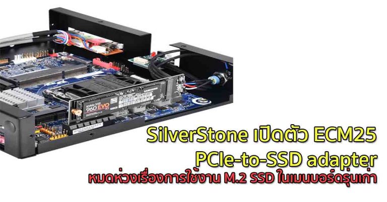SilverStone เปิดตัว ECM25 PCIe-to-SSD adapter หมดห่วงเรื่องการใช้ M.2 SSD ในเมนบอร์ดรุ่นเก่า