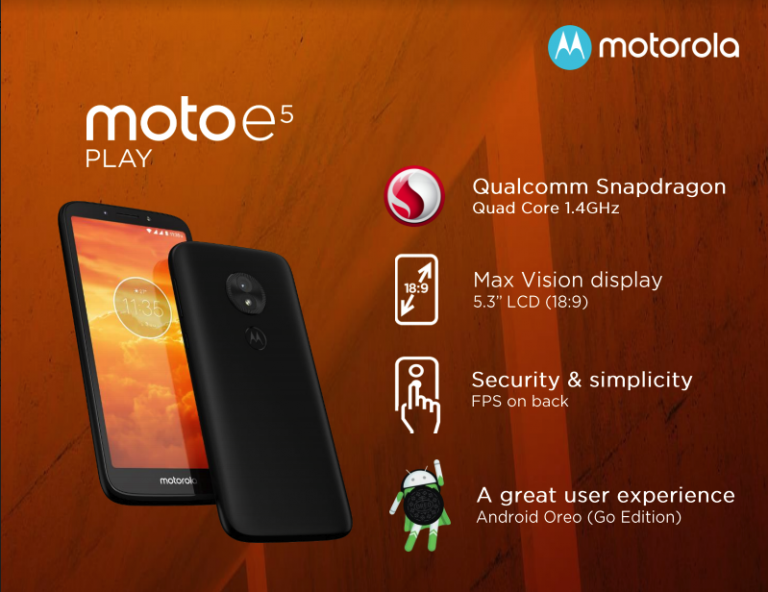 พบกับ moto e5 play Android Go Edition เปิดขายครั้งแรกในไทยที่ Shopee กับเทศกาลช้อปปิ้งออนไลน์ “Shopee 11.11 Big Sale ลดอลัง ปังทุกดีล เริ่มต้น 11 บาท”