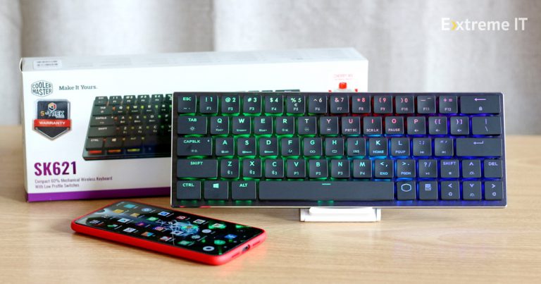 รีวิว Cooler Master SK621 Mechanical Keyboard Low Profile Aluminum Bluetooth – Cherry RED