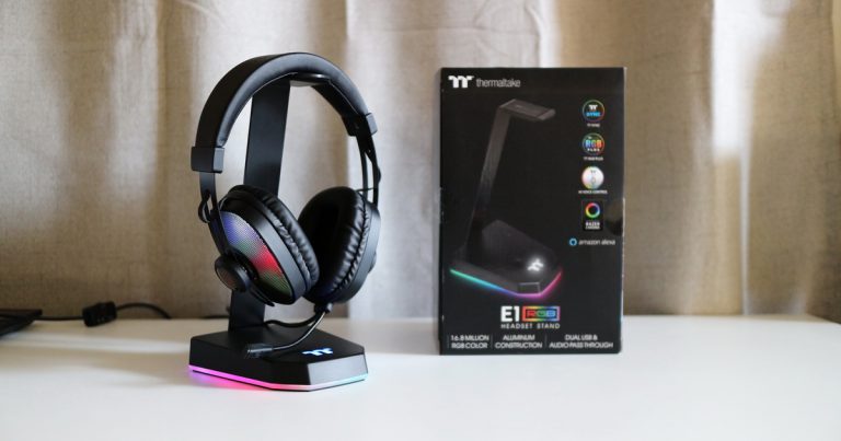 รีวิว(ที่แขวนหูฟัง) thermaltake  E1 RGB Gaming Headset Stand