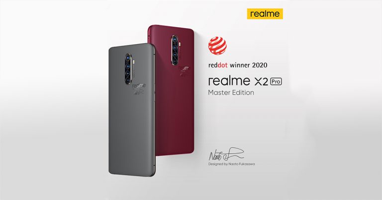 realme X2 Pro Master Edition คว้ารางวัลการออกแบบจากเวทีระดับโลกอย่าง  Red Dot Design Award