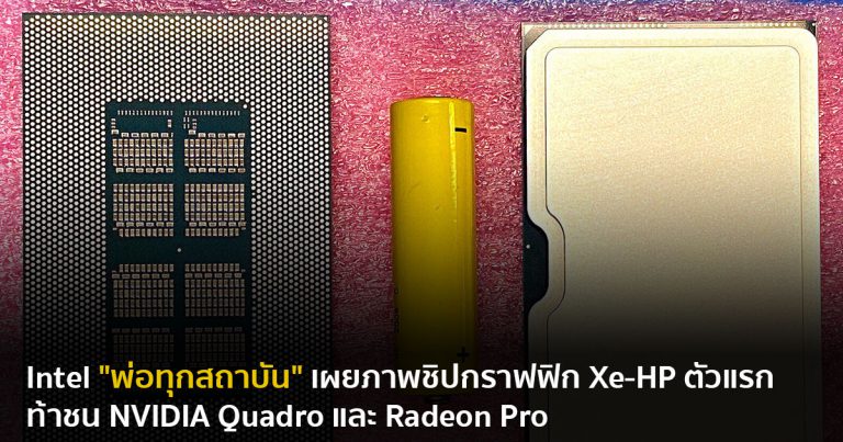 Intel “พ่อทุกสถาบัน” เผยภาพชิปกราฟฟิก Xe-HP ตัวแรก ท้าชน NVIDIA Quadro และ Radeon Pro