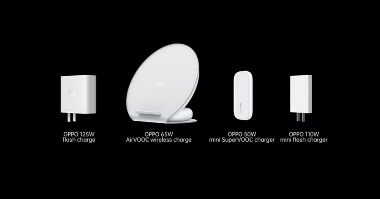 OPPO เปิดตัวเทคโนโลยี 125W Flash charge พร้อมชาร์จไร้สาย 65W AirVOOC wireless flash charge และ 50W mini SuperVOOC charger