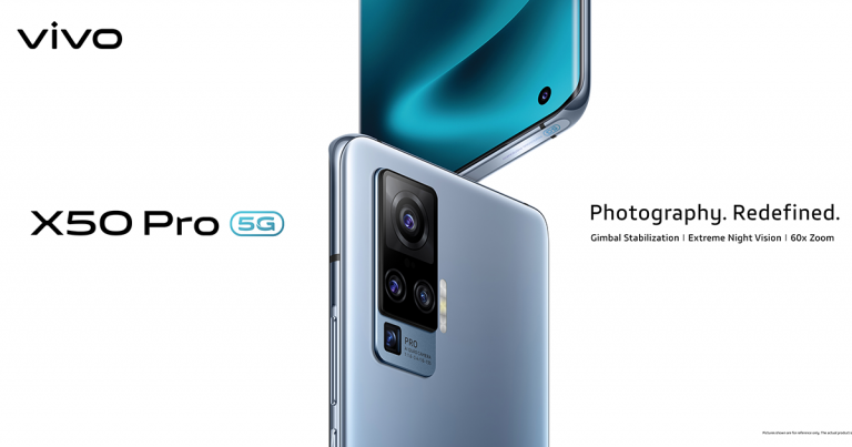 Vivo เปิดตัวสมาร์ตโฟนเรือธง Vivo X50 Pro 5G  พร้อมเทคโนโลยี Gimbal ระบบกันสั่นสุดล้ำรุ่นแรกของโลก