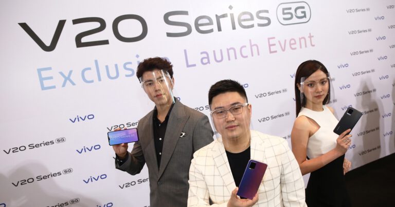 Vivo เปิดตัว V20 ซีรีส์ ครั้งแรกในไทย มอบเทคโนโลยีกล้องหน้าชั้นนำของวงการในมือคุณ  พร้อมเทคโนโลยีการถ่ายเซลฟีขั้นสูง ดีไซน์สุดบางเบา และประสิทธิภาพลื่นไหลทรงพลัง