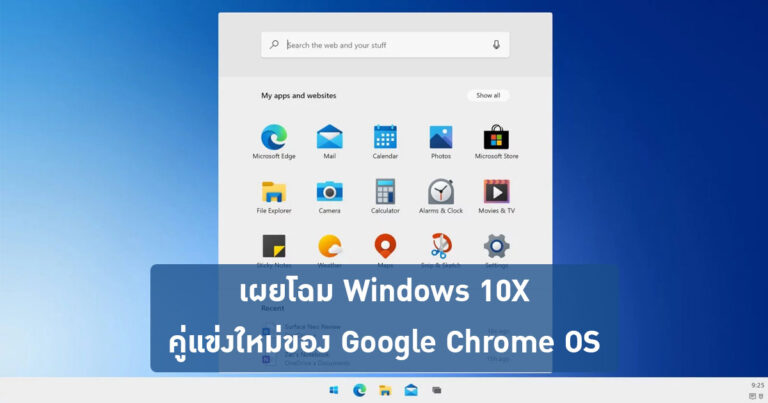 เผยโฉม Windows 10X ระบบปฏิบัติการใหม่คู่แข่ง Google Chrome OS