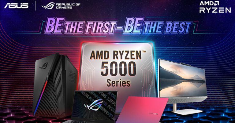 ASUS และ ROG ส่งโน้ตบุ๊กและเดสก์ท็อป  ขุมพลัง AMD Ryzen™ 5000 Series รุ่นล่าสุด เปิดตัวแบรนด์แรกในไทย!  ยกทัพสินค้าครบทุกรูปแบบการใช้งานเอาใจสาวกไอที
