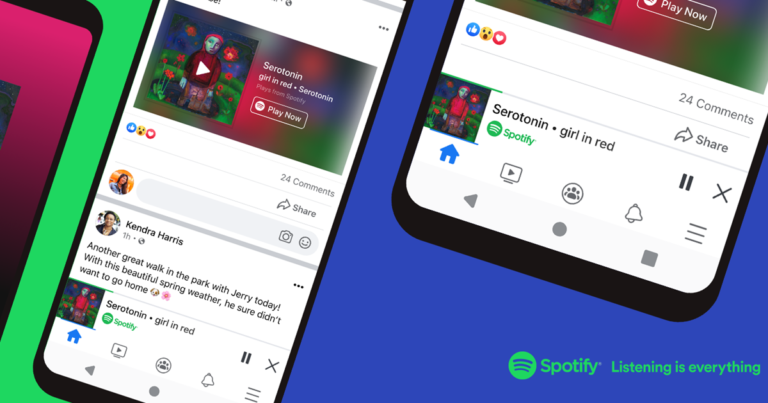เปิดประสบการณ์ใหม่ผ่านมินิเพลเยอร์ เพลิดเพลินไปกับเพลง และพอดแคสต์จาก Spotify  ได้แล้วโดยตรงบนแอปพลิเคชัน Facebook ของคุณ