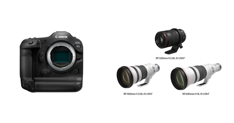 แคนนอนประกาศพัฒนากล้องมิเรอร์เลสฟูลเฟรมตัวท็อป จัดเต็มไม่ยั้งใน EOS R3  พร้อมสุดยอดตัวเลนส์ RF เพื่อมืออาชีพพร้อมกับอีก 3 รุ่น  เสริมความแข็งแกร่งของการเป็นผู้นำตลาดกล้องดิจิทัลถอดเปลี่ยนเลนส์ได้อย่างเต็มภาคภูมิ