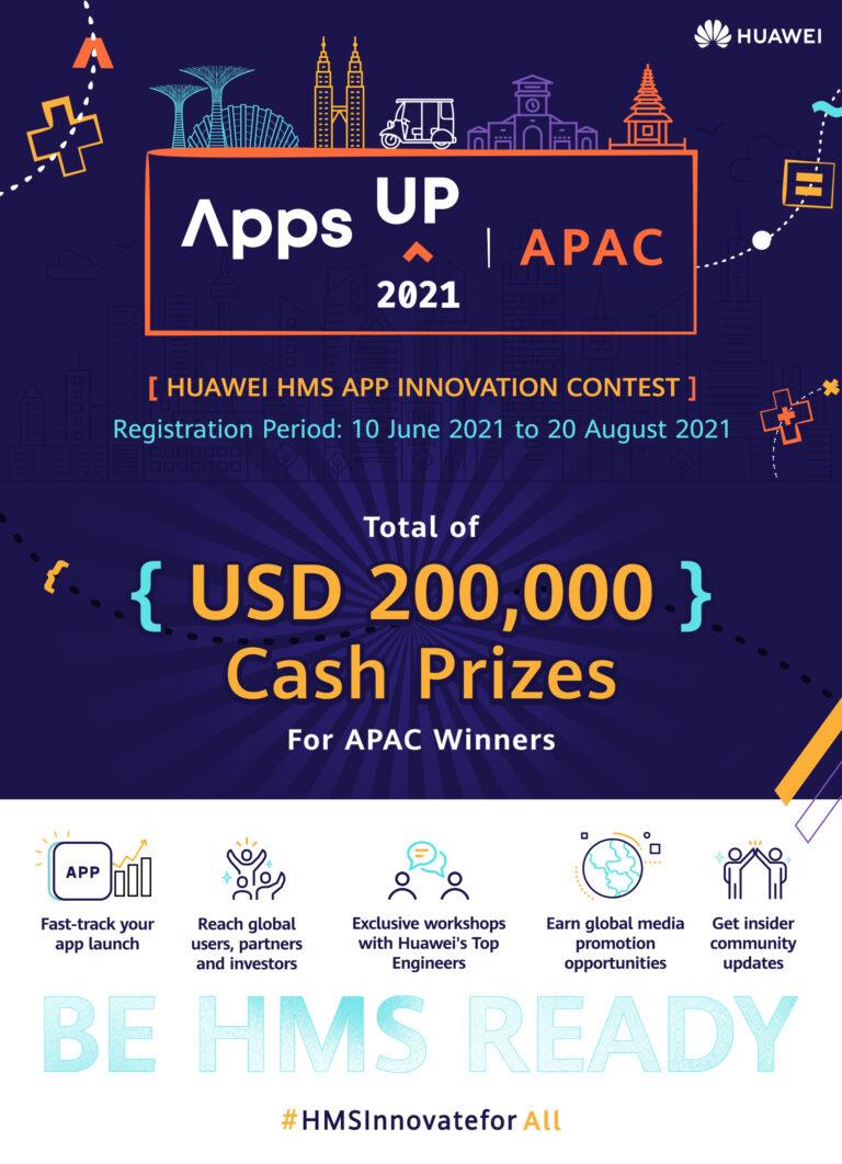 Huawei Mobile Services เปิดตัวการแข่งขัน AppsUP App ปีที่ 2 ในภูมิภาคเอเชียแปซิฟิก ชิงเงินรางวัลรวมกว่า 6,000,000 บาท