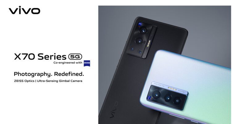 vivo เปิดตัว X70 Series 5G สมาร์ตโฟนเรือธงรุ่นท็อปสุดในประเทศไทย  สัมผัสอีกขั้นของการถ่ายภาพระดับมืออาชีพด้วยกล้องที่พัฒนาร่วมกับ ZEISS  มาพร้อมเทคโนโลยี ZEISS T* ราคาเริ่มต้นที่ 21,999 บาท