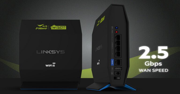 Linksys จับมือ AIS Fibre เปิดตัว E5750-AIS AX5400 WiFi 6 Mesh Router ที่มาพร้อมความแรงระดับ 2Gbps Multi-Gigabit Wan ครั้งแรกของโลก