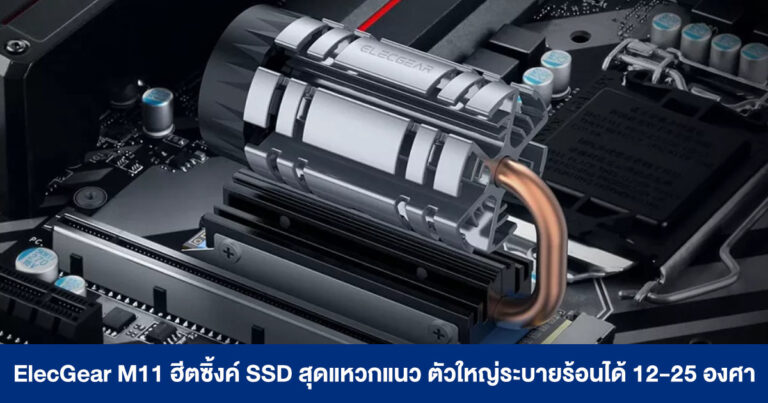 ElecGear M11 ฮีตซิ้งค์ SSD สุดแหวกแนว ตัวใหญ่ระบายร้อนได้ 12-25 องศาเซลเซียส !!