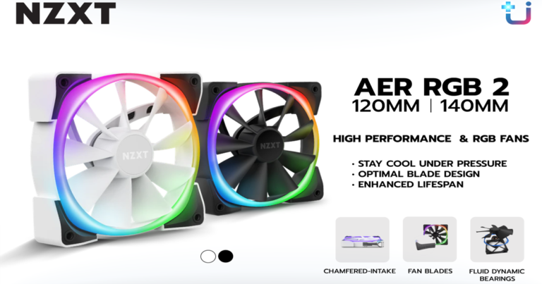 เสริมหล่อให้กับคอมพิวเตอร์ของคุณด้วยพัดลม NZXT AER RGB 2 High Performance & RGB Fans