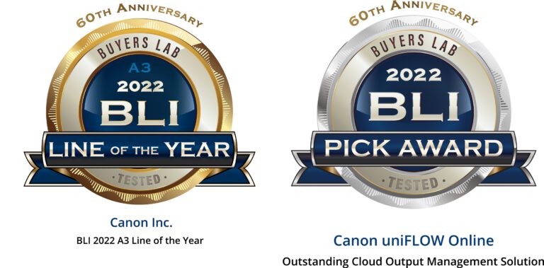 แคนนอน คว้า 2 รางวัลจาก BLI Awards 2022 ด้วยซอฟต์แวร์อัจฉริยะและการออกแบบสุดล้ำสำหรับเครื่องถ่ายเอกสาร