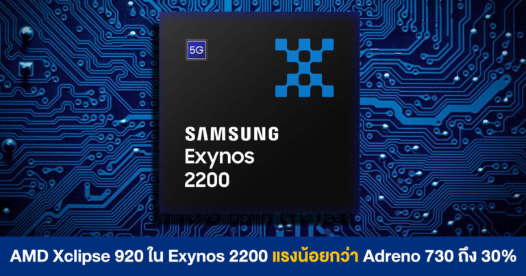 AMD Xclipse 920 ใน Exynos 2200 แรงน้อยกว่า Adreno 730 ถึง 30%