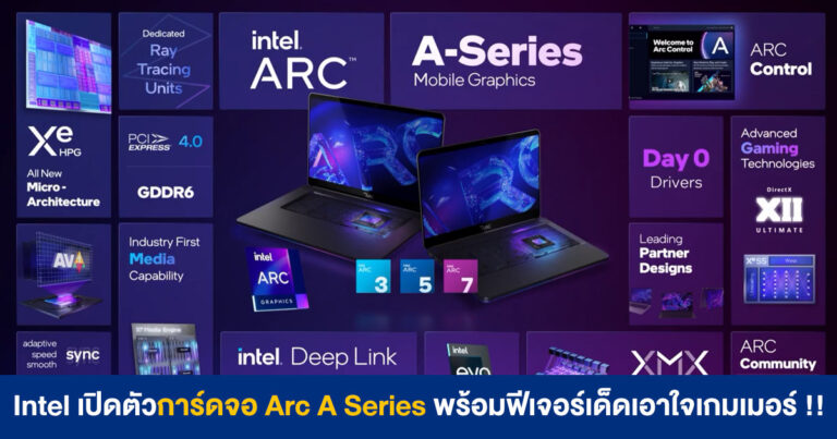 Intel เปิดตัวการ์ดจอ Arc A Series สำหรับโน้ตบุ๊ก พร้อมฟีเจอร์เด็ด ๆ เอาใจเกมเมอร์ !!