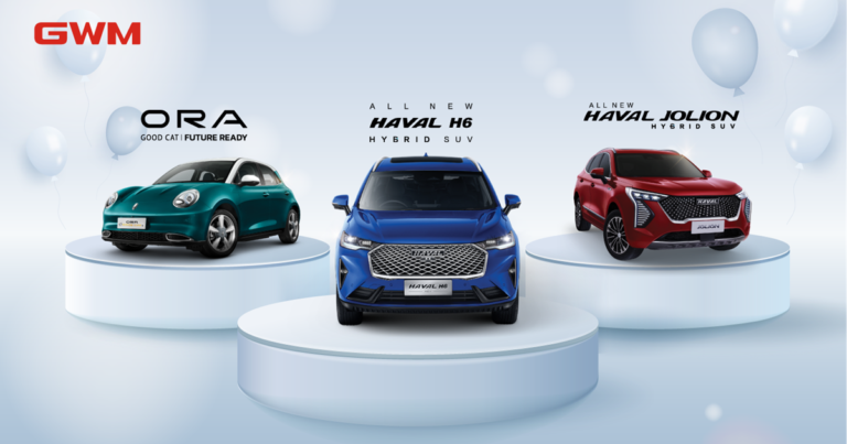 เกรท วอลล์ มอเตอร์ เผยยอดขายรถใหม่ในเดือนเมษายนยังโตต่อเนื่อง  HAVAL H6 ครองแชมป์ผู้นำในตลาดคอมแพคเอสยูวี 4 เดือนซ้อน  พร้อมเดินหน้าสร้างระบบนิเวศรถยนต์ไฟฟ้าในไทยให้สมบูรณ์ยิ่งขึ้น