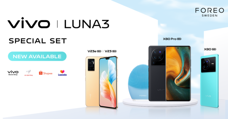 vivo Thailand เอาใจลูกค้า เพิ่ม Special Set สมาร์ตโฟนรุ่นฮิตพร้อมกับ Foreo Luna 3 เริ่มจำหน่ายวันแรกแคมเปญ 7.7 นี้!