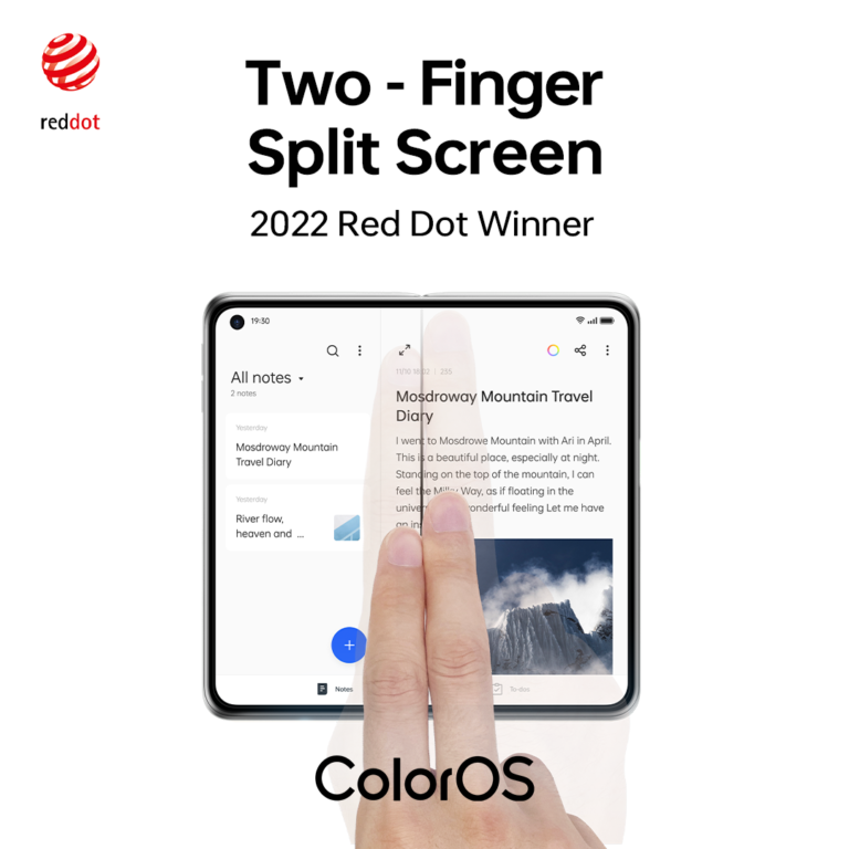 OPPO ColorOS 12 คว้า 4 รางวัล Red Dot Award: Brands & Communication Design 2022