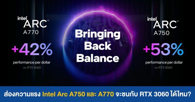 ส่องความแรง Intel Arc A750 และ A770 จะชนกับ RTX 3060 ได้หรือไม่?