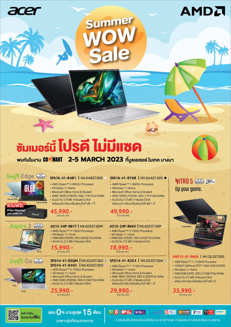 Acer Commart – Summer WOW Sale (2-5 Mar’23) Promotion