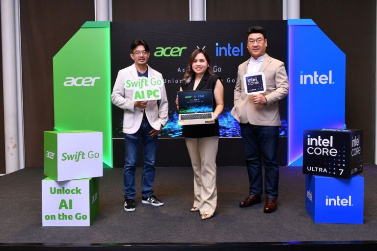เอเซอร์เปิดตัว Acer Swift Go series ใหม่ล่าสุด เปิดประสบการณ์ Unlock AI on The Go กับโปรเซสเซอร์รุ่นล่าสุดจาก Intel® Core™ Ultra พร้อมเทคโนโลยี AI ช่วยยกระดับประสิทธิภาพการใช้งานที่เหนือชั้น